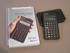 Hewlett-Packard HP 32S Scientific Calculator Case Manual 2826A USA VERY NICE