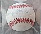 MICKEY MANTLE Autograph on a Official Major League Baseball Bobby Brown Comish