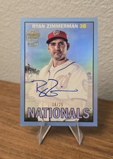 2025 Topps Archives RYAN ZIMMERMAN 1967 Fan Favorites Auto BLUE /25 #67FFA-RZ
