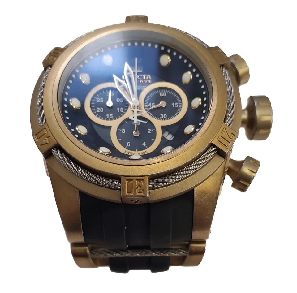 Invicta 17838 Jason Taylor Bolt Zeus Hecho en Suiza Crono Roto Tira Hombre Reloj - Imagen 2 de 3
