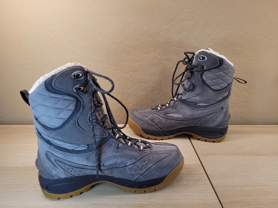 Botas femininas Vasque camurça cinza caminhada 400 gramas Thinsulate 8,5 M - Imagem 4 de 4