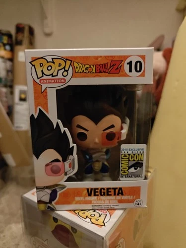 Funko Pop Metallic Vegeta 10 SDCC 2015 Exclusive Dragon Ball Z W/ Hard Stack