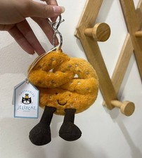 NWT Jellycat Amuseable Pretzel Bag Charm Plush Keychain Soft Collectible Gift