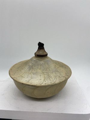 Vintage Shell Pattern Oil Lamp  Wick Unique Find