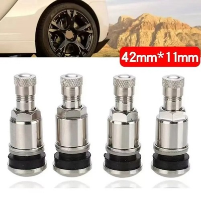 #ad 4 x Motorhome High Pressure Metal Tyre Valves Bolt In Fiat Ducato and Others GBP 11.98