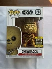 Funko Pop! Disney Star Wars Chewbacca Gold Chrome #63 2019 Galactic Convention