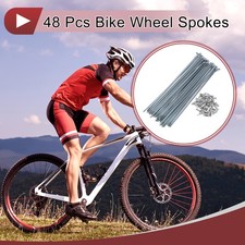 48 Set 10G Bicycle Spokes 190mm Bike Wheel Spokes Carbon Steel Galvanized