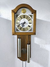 Junghans Pendeluhr Mit Gewichte Eiche 60er/70et Jahre Tempus Fugit