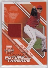 2021 Panini Elite Extra Edition Future Threads Orange 181/199 Nick Lodolo 0i4k