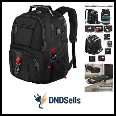Groß Laptop Rucksack Herren 50L, 17,3 Zoll Arbeit  Backpack Laptoptasche Reis...