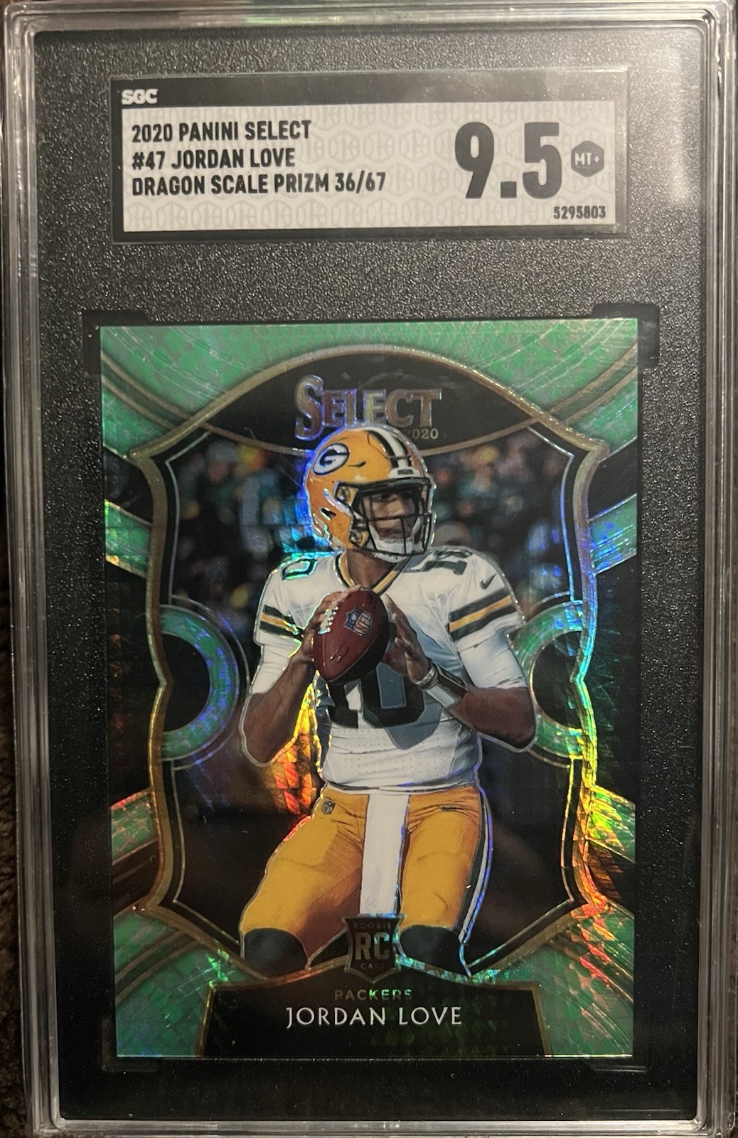 2020 Select Jordan Love Dragon Scale /67 Rookie #47 SGC 9.5