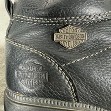 Harley Davidson Women Black Leather Lace Up Ankle Boots Motorcycle Biker Size 7