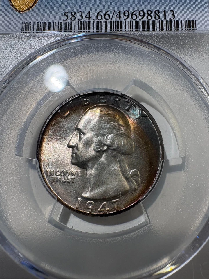 1947 D 25C Washington Quarter PCGS MS66 w/Some Peripheral Toning - Image 2 of 4