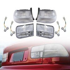 For Honda Civic All Clear Lens Tail Lights Left Right 1996 2000 Coupe 2 Door