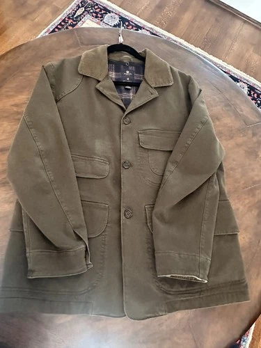 Beretta-Brooks Brothers Men M Green Plaid Wool Liner Field Coat Hunt Jacket DS29 - product listing photo
