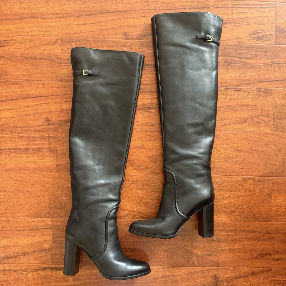 Sergio Rossi Over the Knee High (3-3.9 in) Heel Height Boots for
