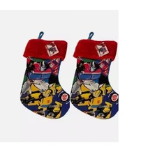 New 2 Pack TRANSFORMERS Christmas Stocking Movie TV SHOW Optimus Prime Bumblebee