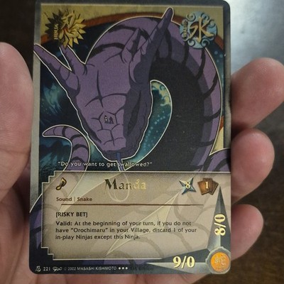 Naruto CCG ''Manda'' SUPER GOLD HOLO Foil N-221 2002 MASASHI KISHIMOTO