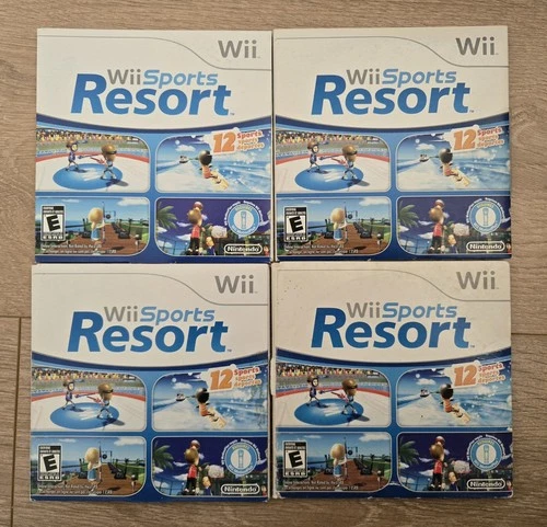 4x Wii Sports Resort Nintendo Wii in Cardboard Sleeve Tested Working