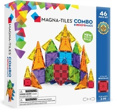 Magna-Tiles® Combo 46-Piece Magnetic Construction Set, The Original Magnetic... 