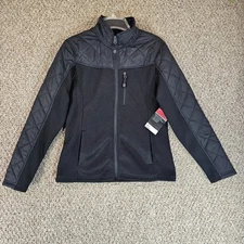 Swiss Tech Sweater Fleece Womens Medium 8-10 Full Zip Outerwear NEW