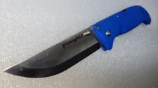 Cold Steel Finn Wolf Lockback Knife: Blue Scales: 3.5" Satin Blade: Ambi. Clip