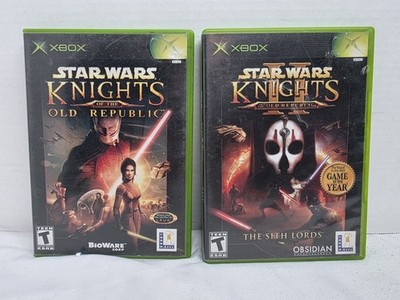 Microsoft Xbox CIB COMPLETE Star Wars Knights of the Old Republic 1 + 2 LOT Test