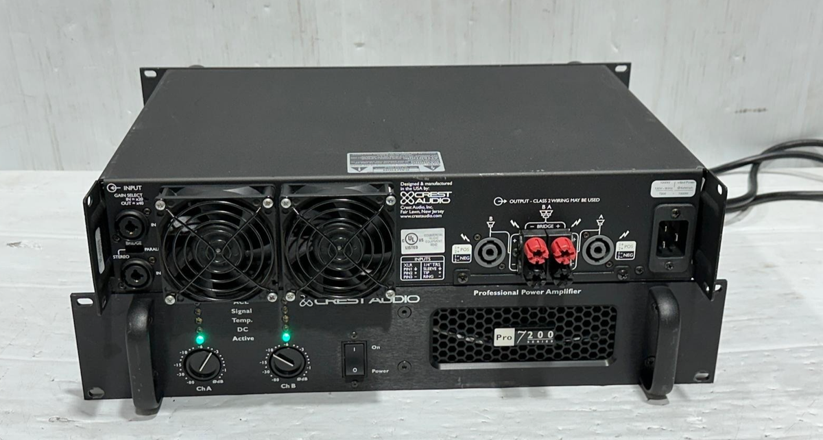 Crest Audio Pro 7200 3300w Professional Power Amplifier #8939Q,R