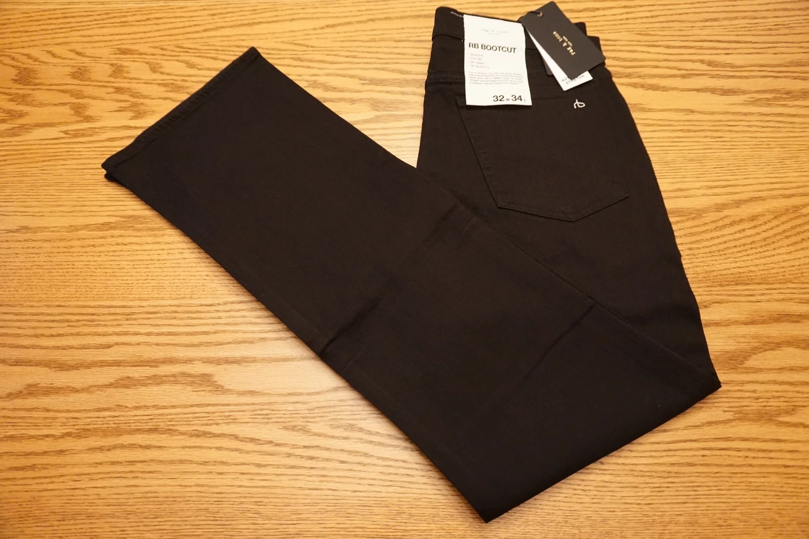 NWT MENS RAG & BONE NEW YORK JEANS Multiple Sizes RB Boot Cut Black Stretch $198