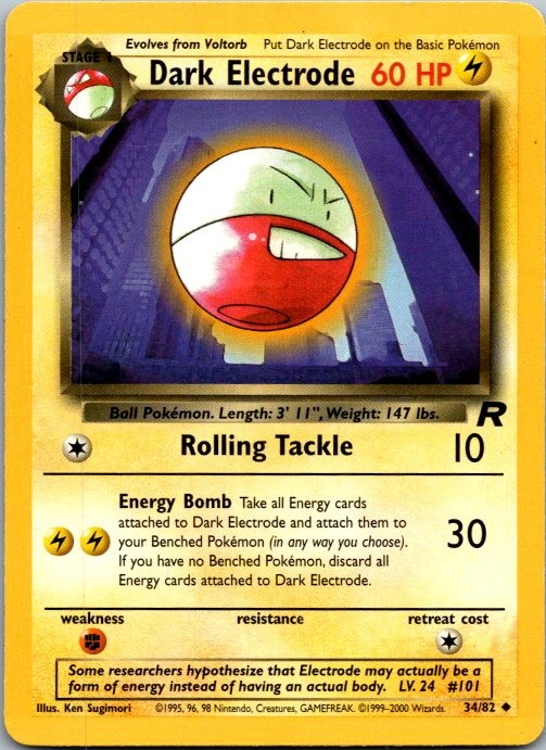 Dark Electrode Uncommon Team Rocket 34/82 NM