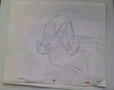 Original Disney Donald Duck Production Drawing 1981 Epcot Film w COA AAL