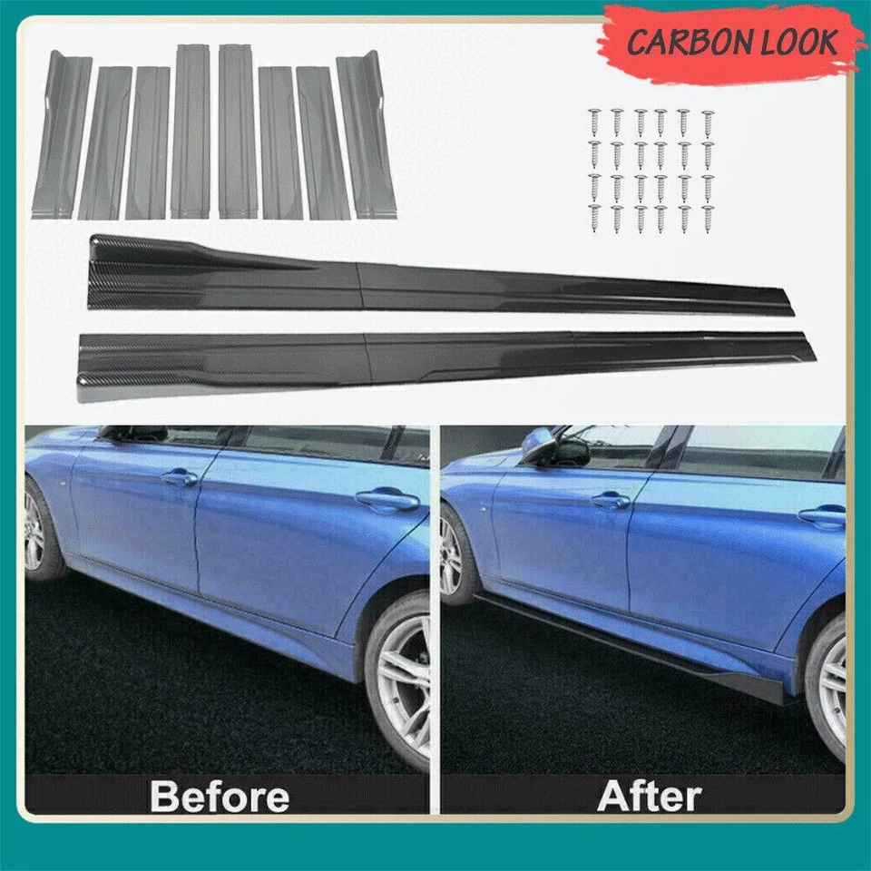 For Acura TL Sedan Carbon Fiber Gloss Side Skirts Extension Splitter Diffuser US Foto 2 de 4