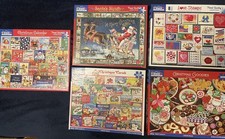 Set of five White Mountain puzzles. 1000 pieces each.