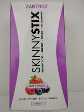 SkinnyStix Berry Fusion Support Powder Energy Drink 30 Packets 