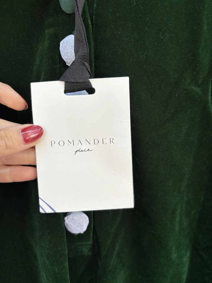 Vestido Tuckernuck Samantha Nuevo con Etiquetas XL Verde Terciopelo Cambio NUEVO Pomander Place Foto 4 de 4