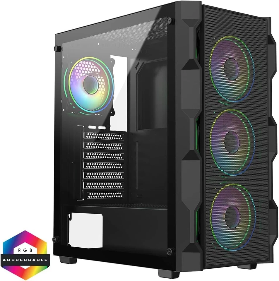 Neo Black PC Bundle Dual Monitor i5 GT730/710 2GB Win11 Pro SSD+HHD UK Free Ship - Image 2 of 4