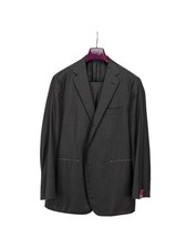 2700 SARTORIA PARTENOPEA NAPOLI Gray Handmade Suit Wool 140's 46 US / 56 EU