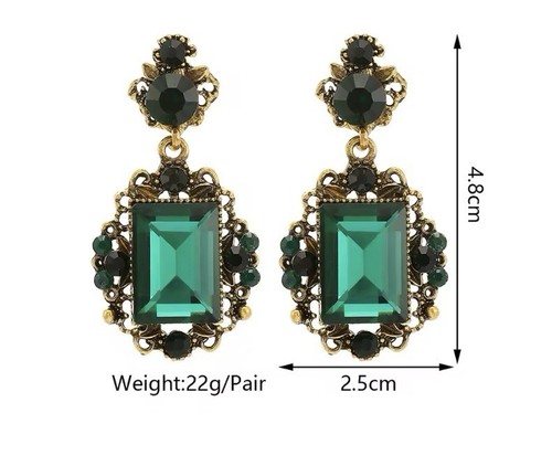 Chico’s Museum Filigree Earrings Gripoix Flower CZ VTG Gold Geometric Court CZ - Picture 2 of 8
