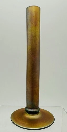 Steuben Gold Aurene Stick Vase 6”