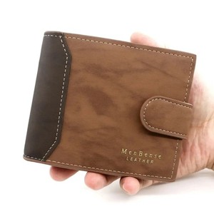 Hommes PU Porte-cartes en cuir court sac en cuir avec hasp
