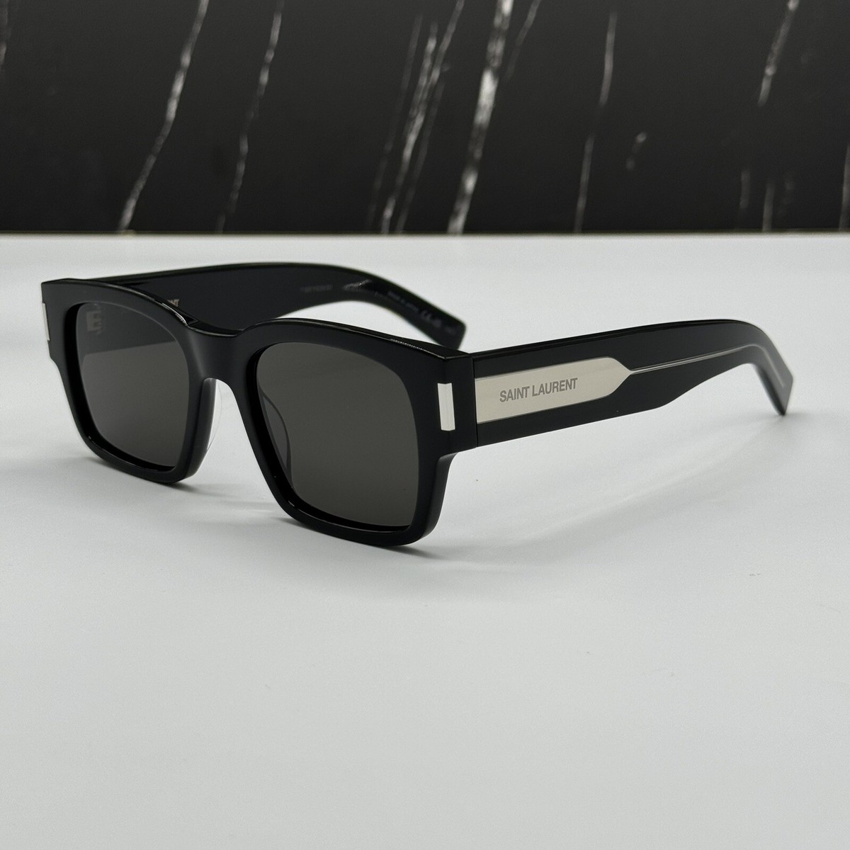 NWT Saint Laurent SL 617 Square Frame Sunglasses - Black NEW SAINT LAURENT SL617 001 SQUARE BLACK SL 617 001 UNISEX  main image 3
