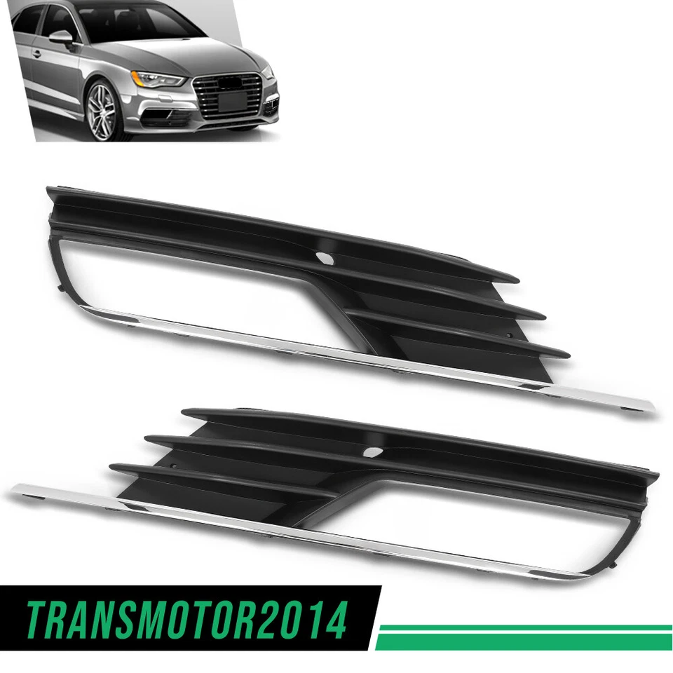Pair Fog Light Lamp Cover Trim Garnish Fit For 2015-2016 Audi A3/A3 Quattro Foto 2 de 4