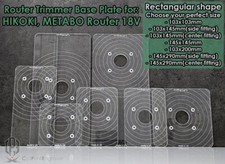 Rectangular Router Trimmer Base Plate For HIKOKI, Metabo Router 18V - 7 TYPES