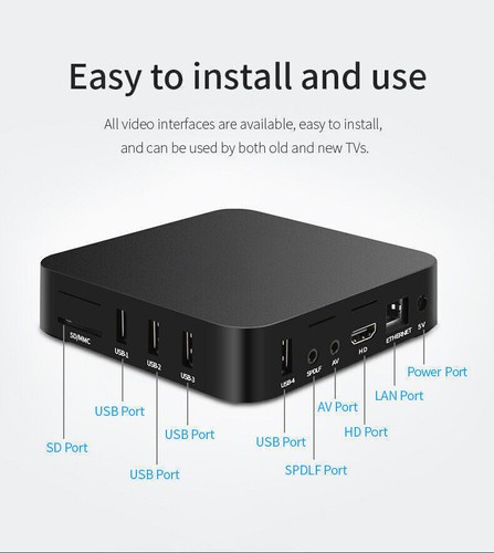 Smart TV Box Android 13.0 WIFI 6 Quad Core 4K UHD Media Stream Player MXQ PRO - Picture 3 of 14