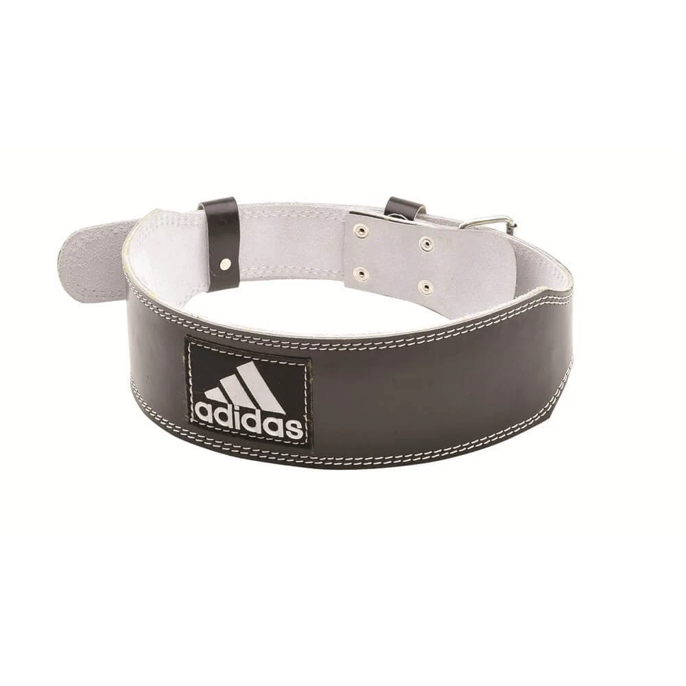 Adidas Leather Weight Lifting Belt Power Lumbar Back Support