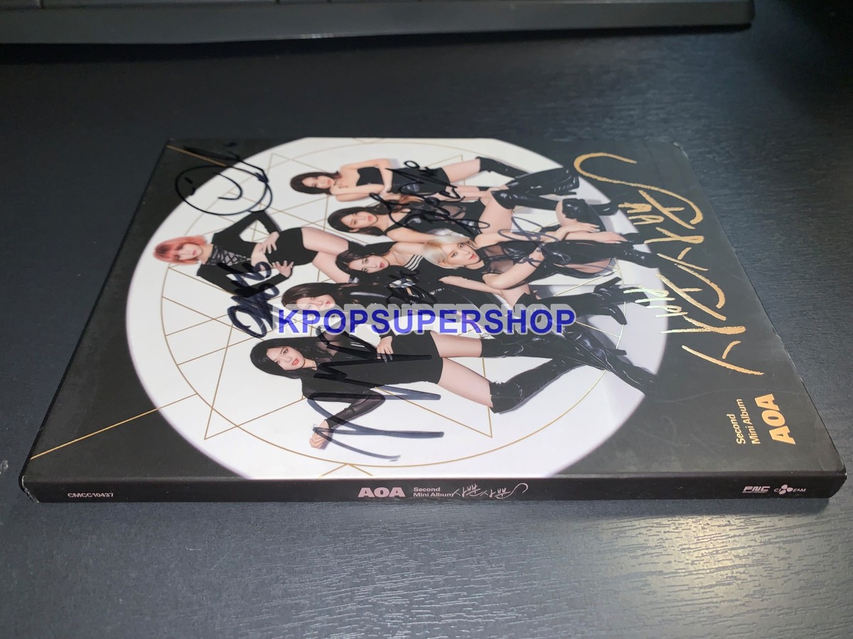 AOA 2nd Mini Album Like A Cat Autographed Signed CD Good No
