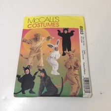 McCall's 8953 Size 42 44 Adults' Animal Costumes Lion Bear Cat Bunny Kangaroo