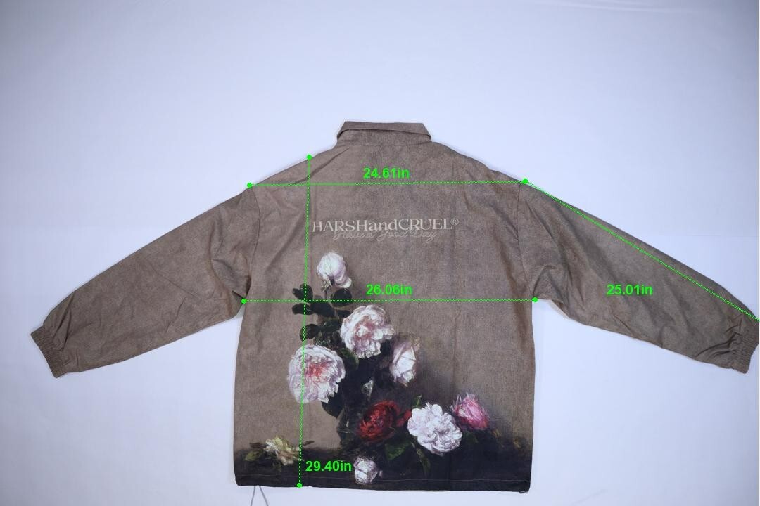 Harsh & Cruel Have a Good Day Flower Graphic Button Front Jacket