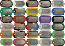 Custom Military Dog Tag Set Embossed Matte Silencers  Chains Army GI ID Tags