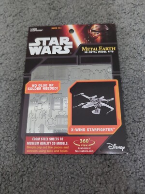 STAR WARS Fascinations Metal Earth X-wing Star Fighter 3D Model Kit MMS257